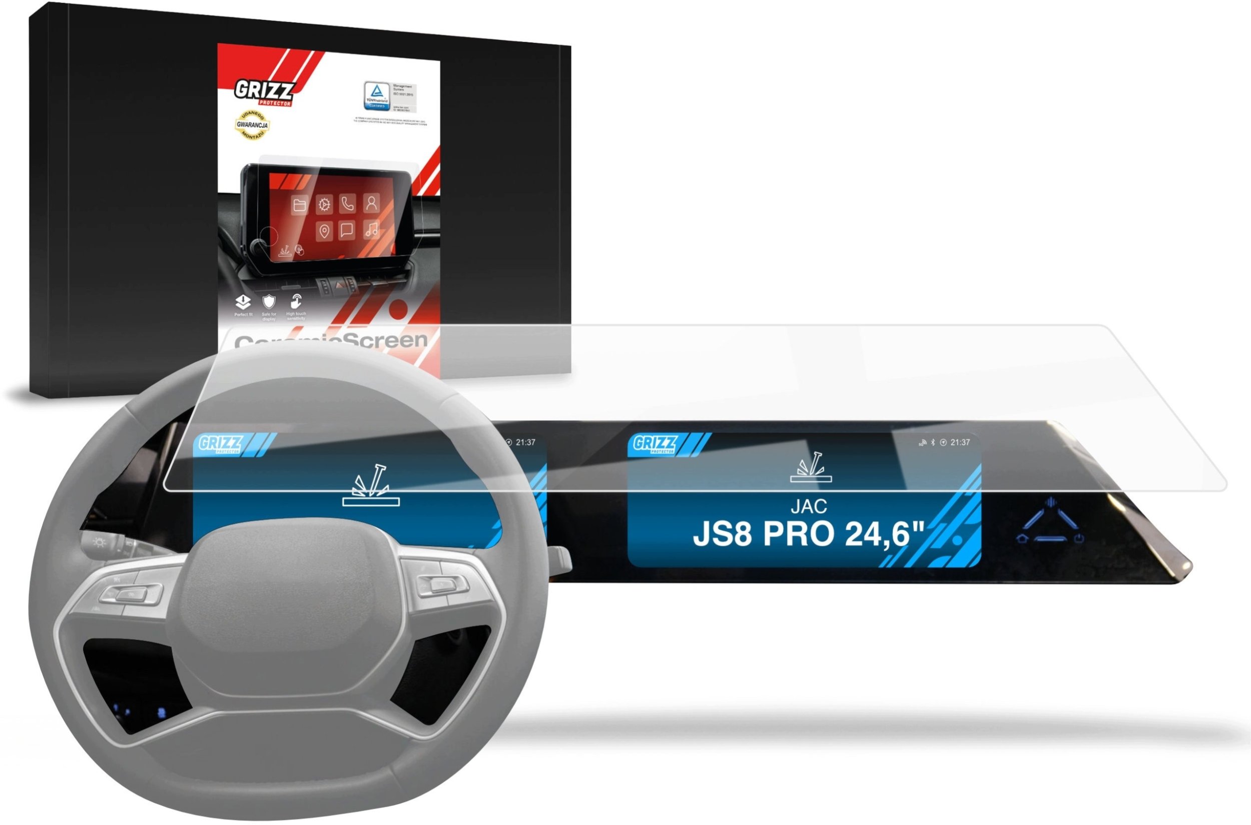 GrizzGlass Folia ceramiczna CarDisplay Protection do