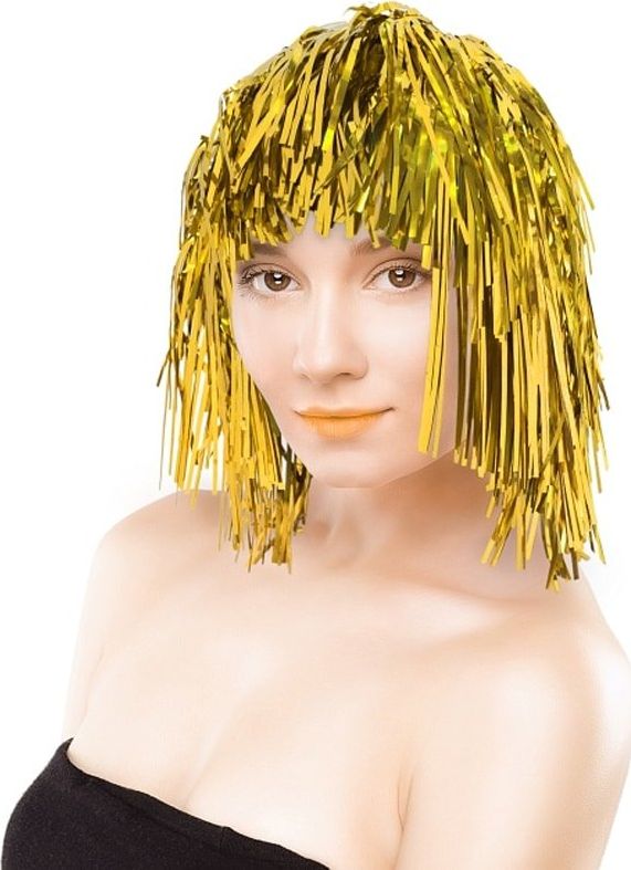 GoDan gold tinsel/foil costume wig (5905548907901)