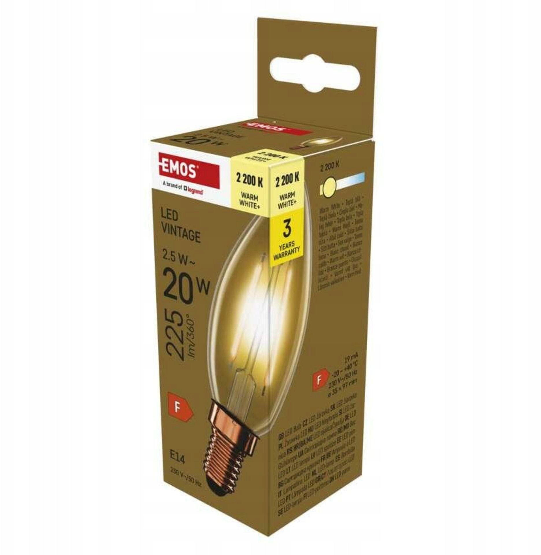 Emos Zarowka LED Vintage swieczka E14