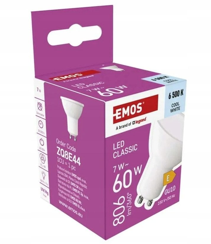 Emos Zarowka LED Classic GU10 7W