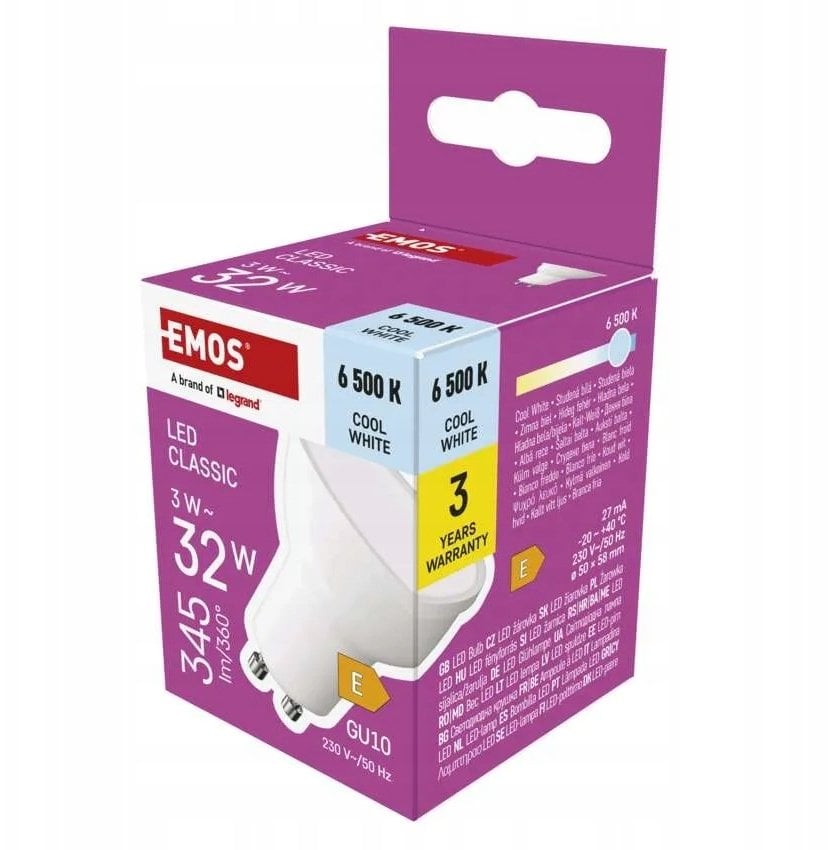 Emos Zarowka LED Classic GU10 3W