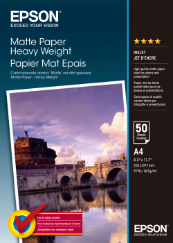 Epson Matte Paper DIN A4, 167g/m2, 50 sheets foto papīrs