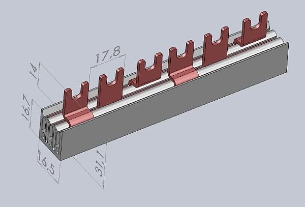 Eti-Polam Szyna laczeniowa IZ12/3F/12 3P 80A