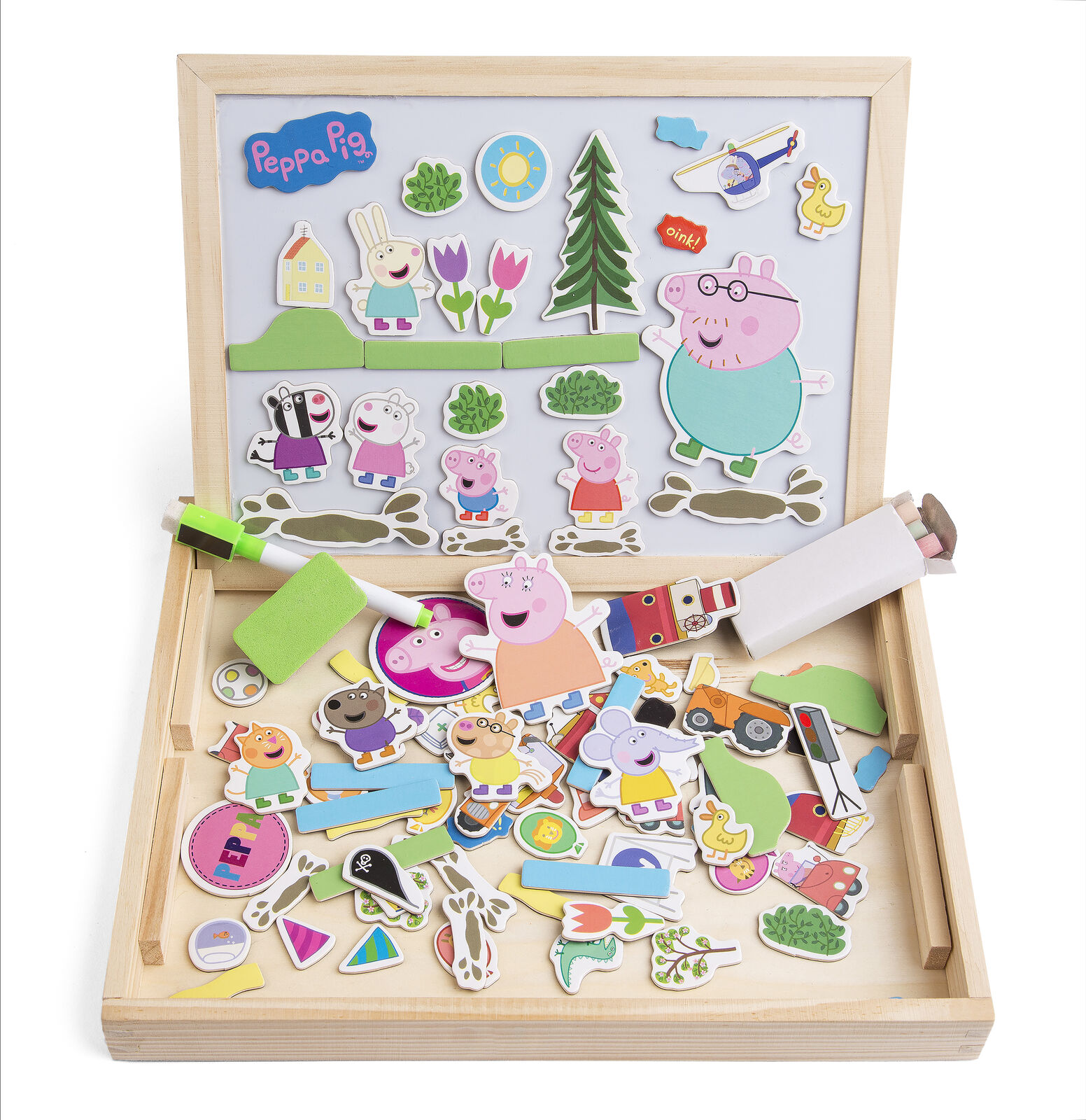 Peppa Pig - Wooden Magnetic Blackboard