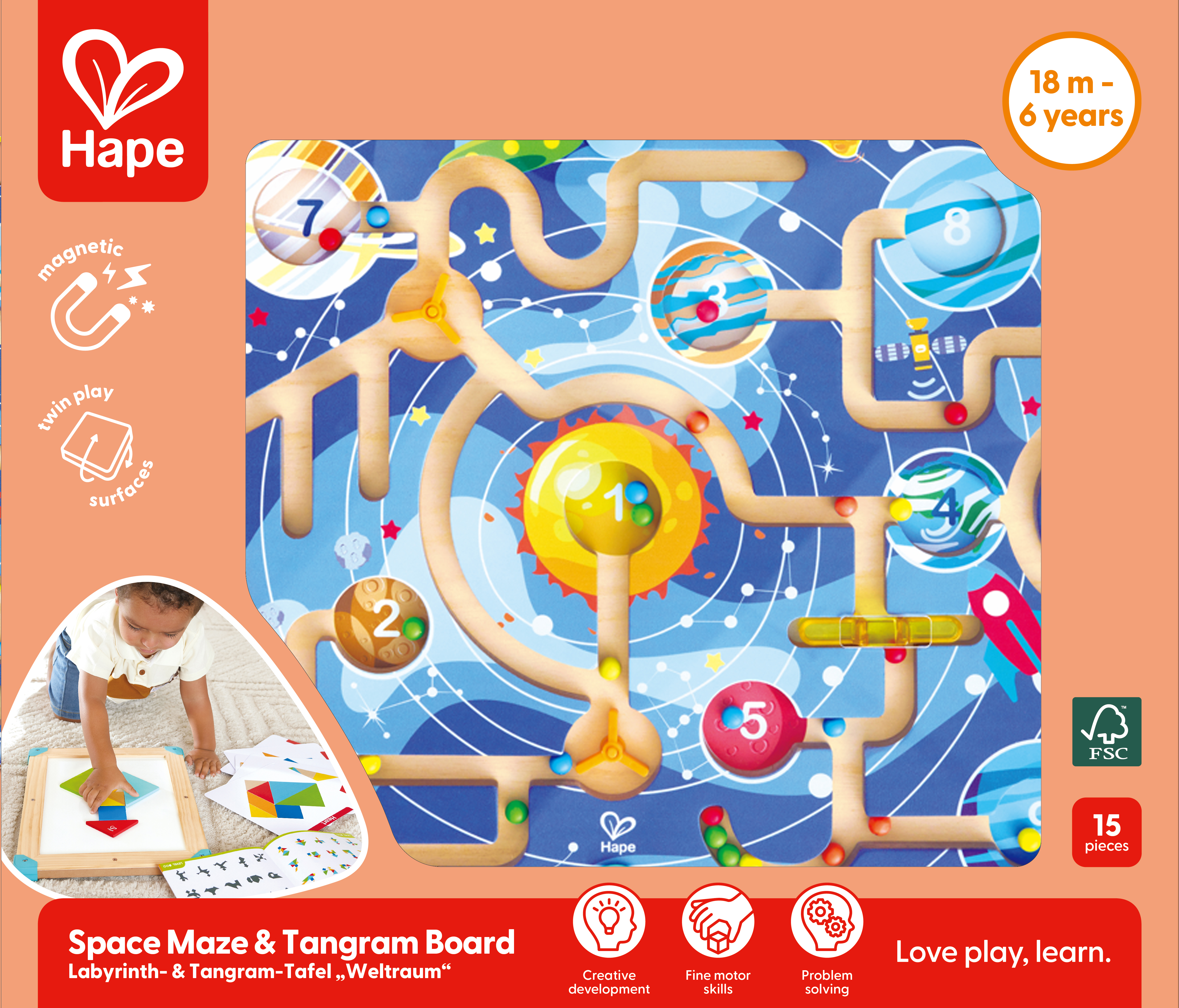 Hape - Space Maze Tangram Board
