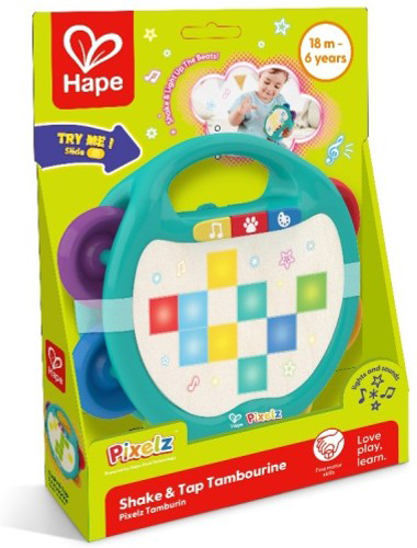 Hape - Pixelz Shake Tap Tambourine