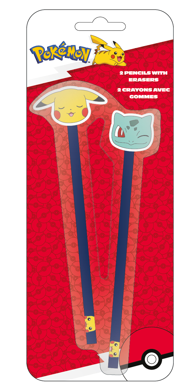 Pokemon - Pikachu Bulbasaur Pencil Set