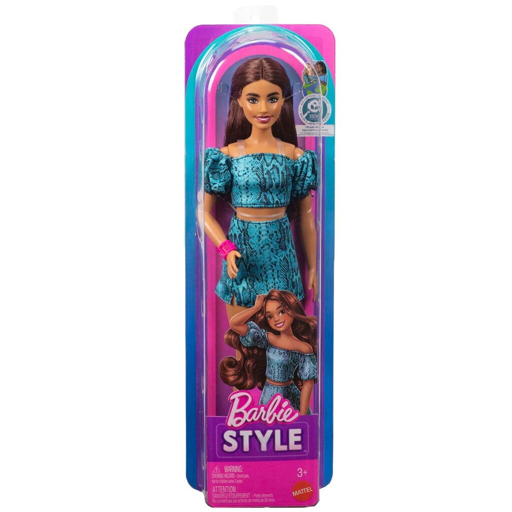 Barbie - Fashionista Teal Animal Print