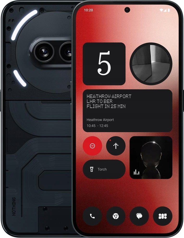 Nothing Phone (2a) 5G -puhelin, 128/8 Gt, musta 6974434221857 Mobilais Telefons