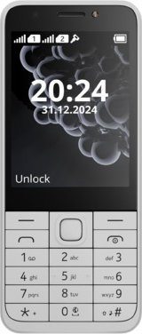 Nokia 230 TA-1609 DS EU_NOR WHITE 2024 Mobilais Telefons
