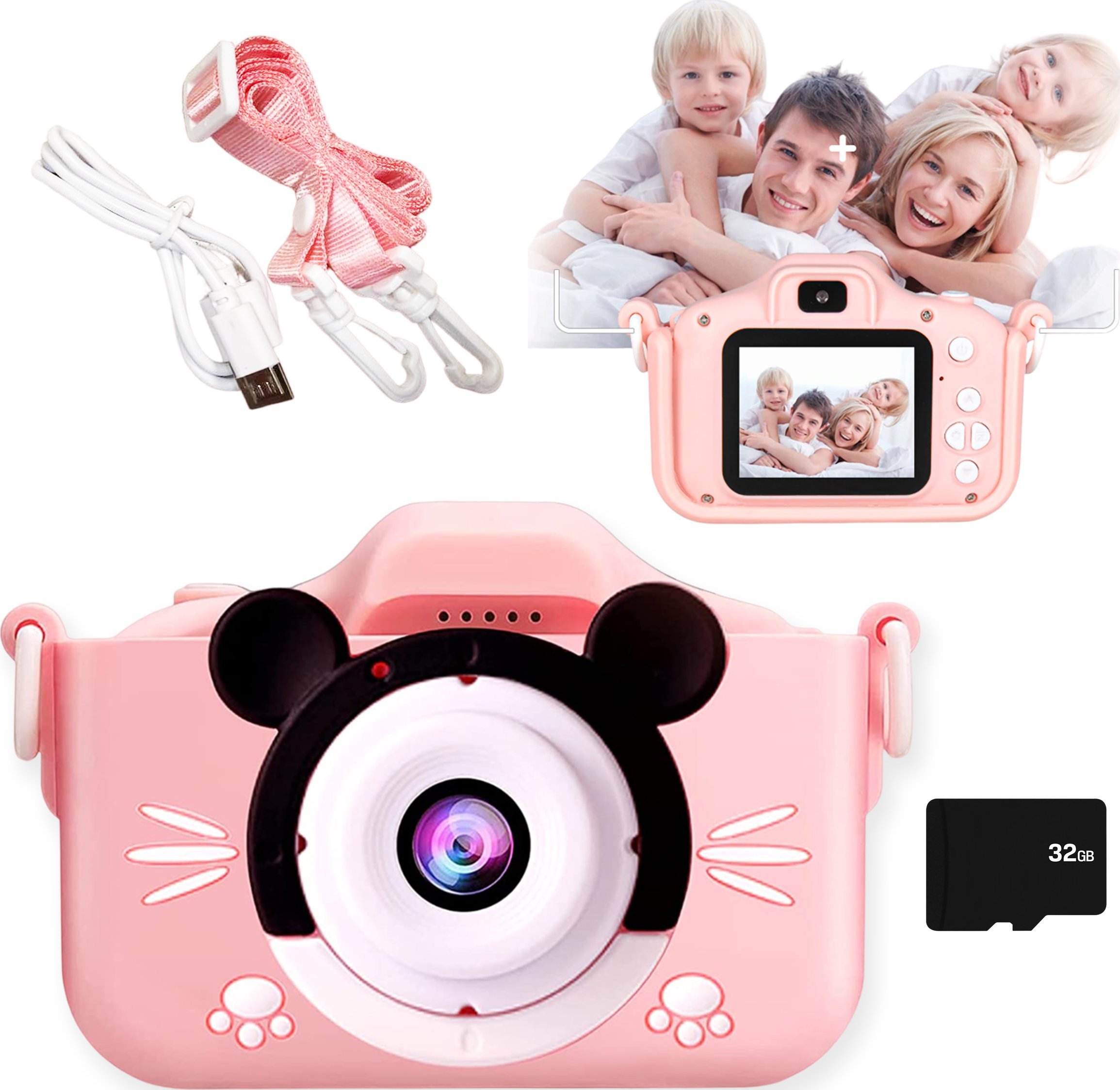 APARAT FOTOGRAFICZNY CYFROWY DLA DZIECKA MLECZNY ROZOWY MYSZKA + GRY 14002465 (5901741420148) Viedais pulkstenis, smartwatch APARAT FOTOGRAFICZNY CYFROWY DLA DZIECKA MLECZNY ROZOWY MYSZKA + GRY 14002465 (5901741420148) Viedais pulkstenis, smartwatch