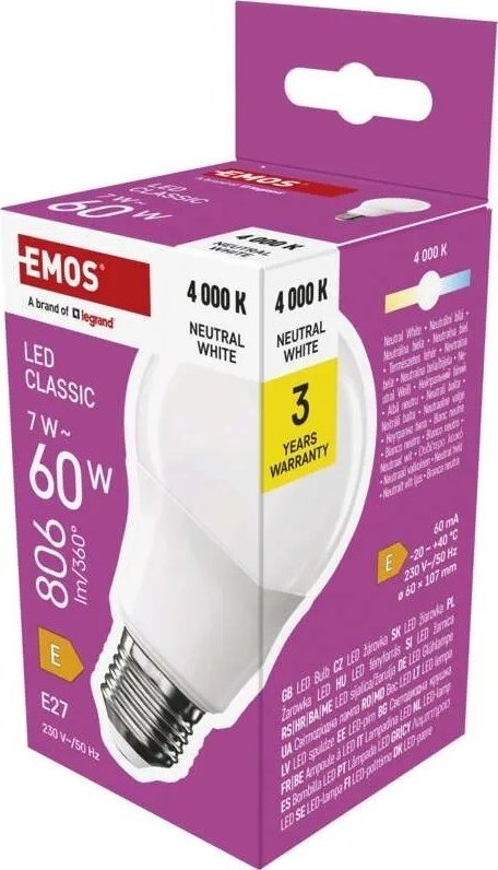 Neutralle LED arwka EMOS Lighting E27