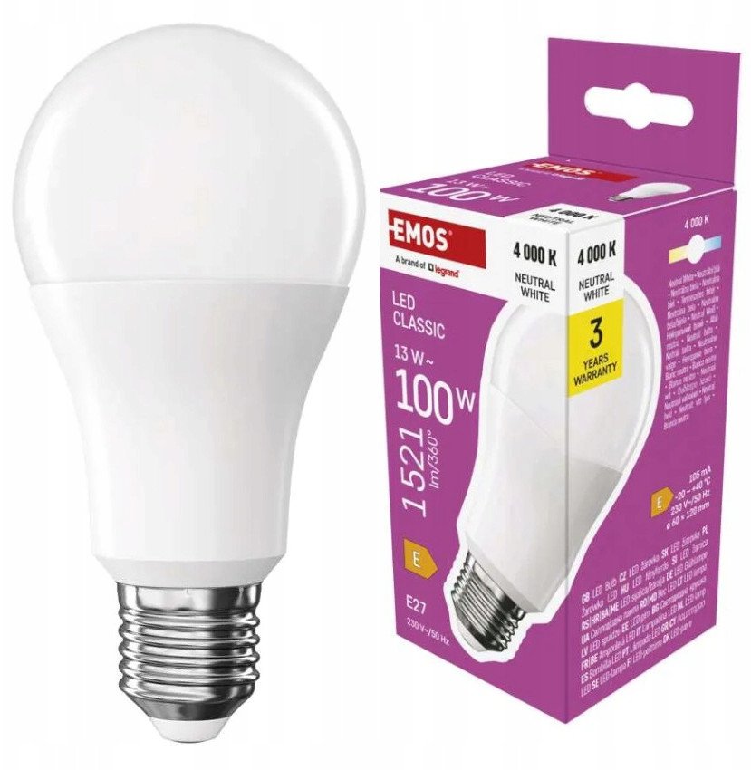 Neutralle LED arwka EMOS Lighting E27