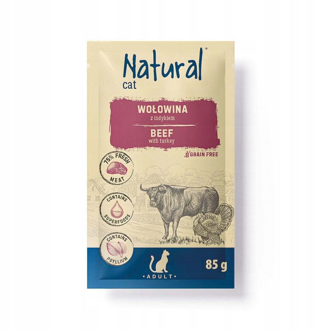 NATURAL Wolowina z Indykiem mokra karma