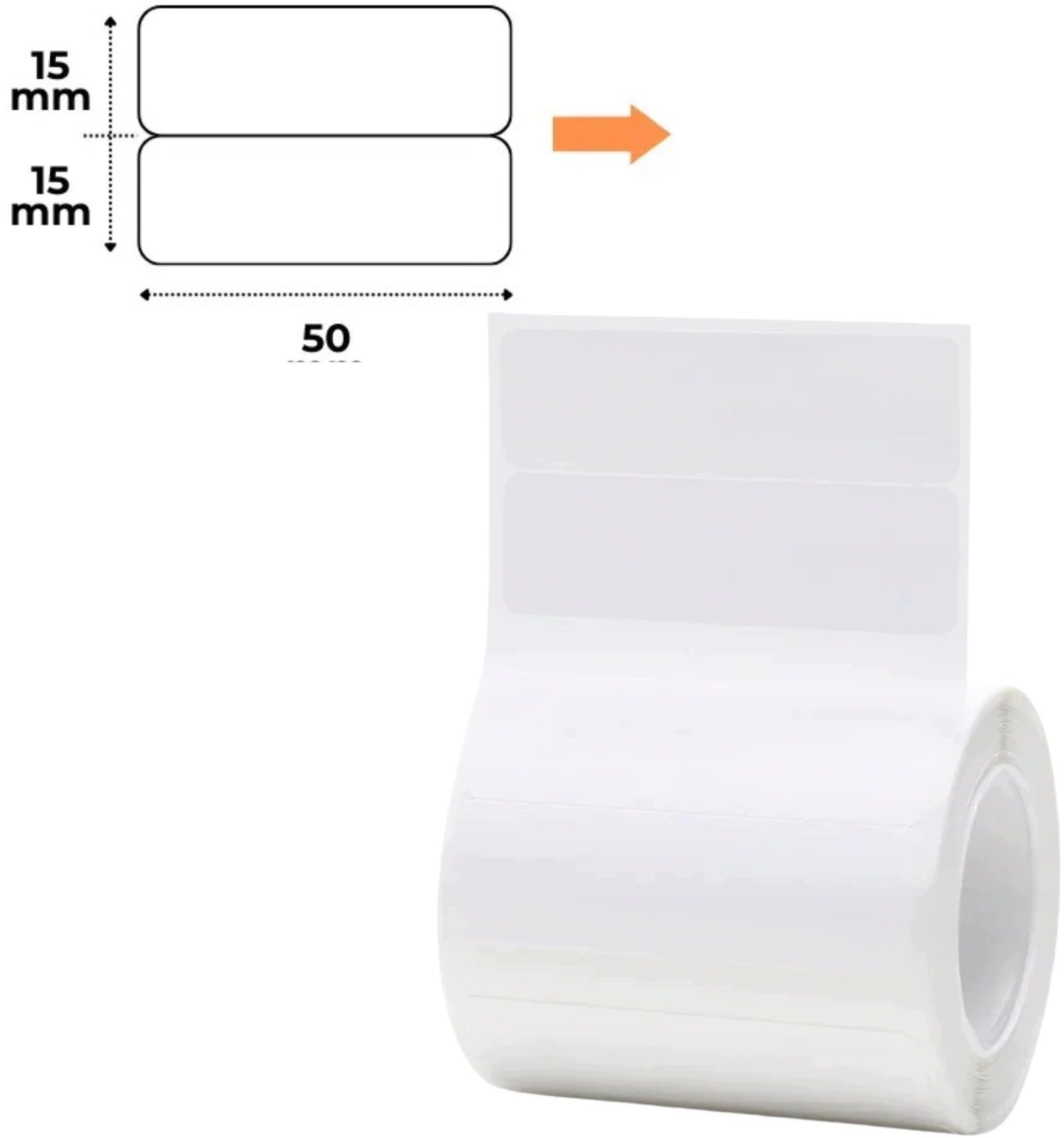 Niimbot Etykiety B Series T50x15/2 biale