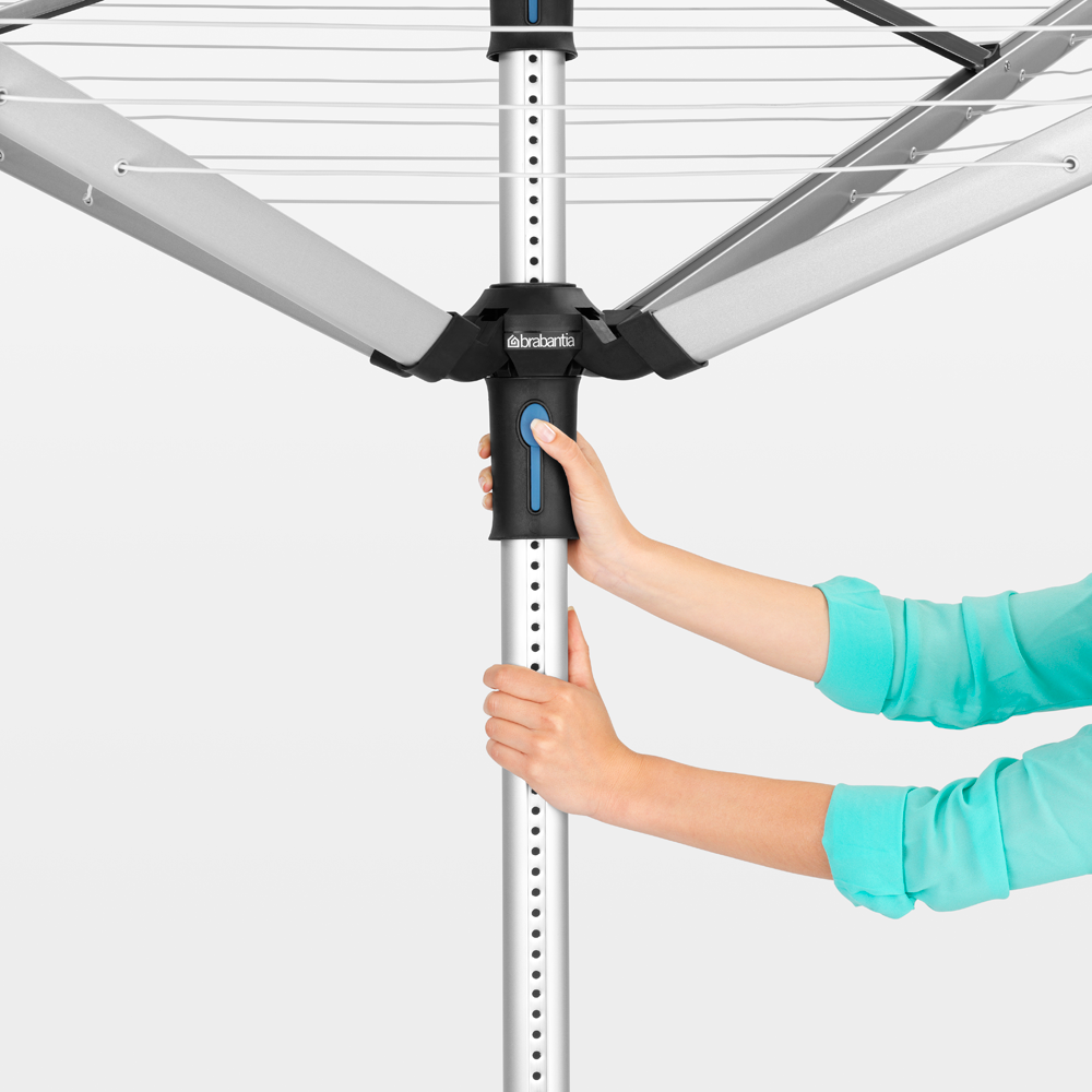 Veļas žāvētājs L-O-M Ad.  60m m.stip+p+s - Metallic Grey, Brabantia (8710755100260) Veļas žāvētājs