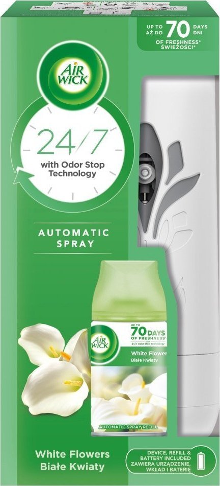 Air Wick Freshmatic automatic air freshener and White Flowers refill 250ml