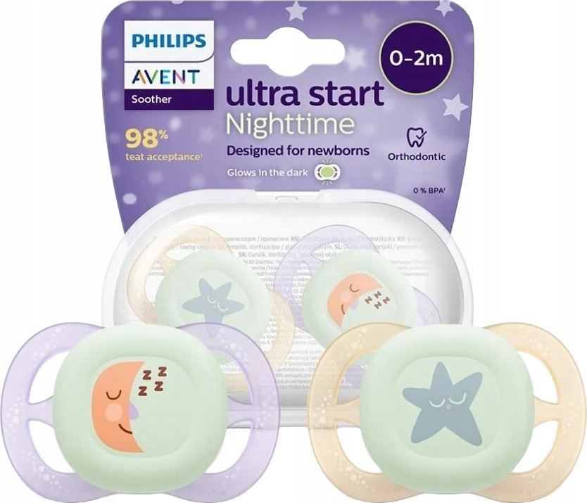 Philips Avent māneklītis Ultra Start nakts, 0-2 mēneši, 2 gab. SCF075/07 māneklītis, knupis