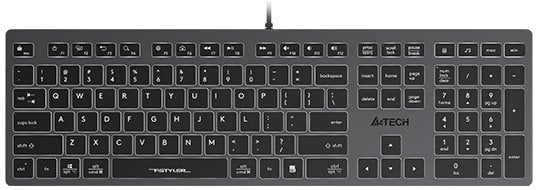 Klawiatura A4Tech FX60 (FX60-W-GY) FX60-W-GY (4711421979009)