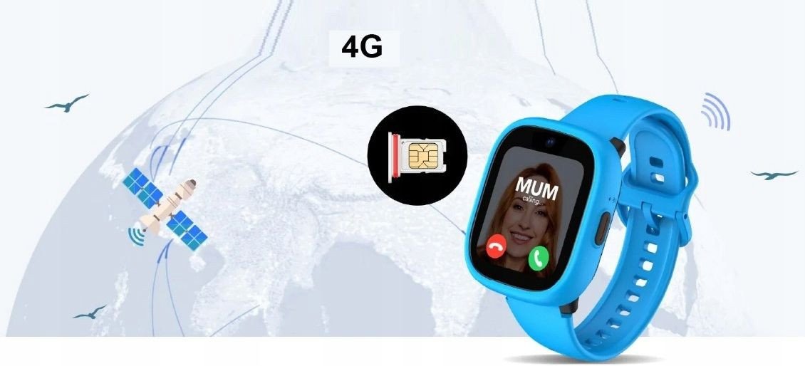 Smartwatch Atmosphera Zegarek Smartwatch Dla Dziecka Sos Sim 4g Wifi Gps / Kidoboo Smart Watchme K3 / Niebieski SB10014 (5904647828483) Viedais pulkstenis, smartwatch