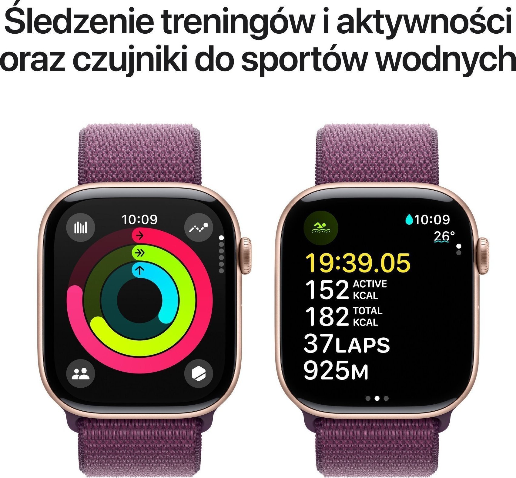 Smartwatch Apple Watch 10 GPS 46mm Rose Gold Alu Sport Loop Fioletowy (MWWV3QI/A) MWWV3QI/A (195949565250) Viedais pulkstenis, smartwatch Smartwatch Apple Watch 10 GPS 46mm Rose Gold Alu Sport Loop Fioletowy (MWWV3QI/A) MWWV3QI/A (195949565250) Viedais pulkstenis, smartwatch