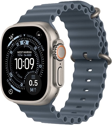 Smartwatch Apple Watch Ultra 3 GPS + Cellular 49mm Natural Titanium / Ocean Band Niebieski (MEWH4QP-A) MEWH4QP-A (195950608830) Viedais pulkstenis, smartwatch Smartwatch Apple Watch Ultra 3 GPS + Cellular 49mm Natural Titanium / Ocean Band Niebieski (MEWH4QP-A) MEWH4QP-A (195950608830) Viedais pulkstenis, smartwatch