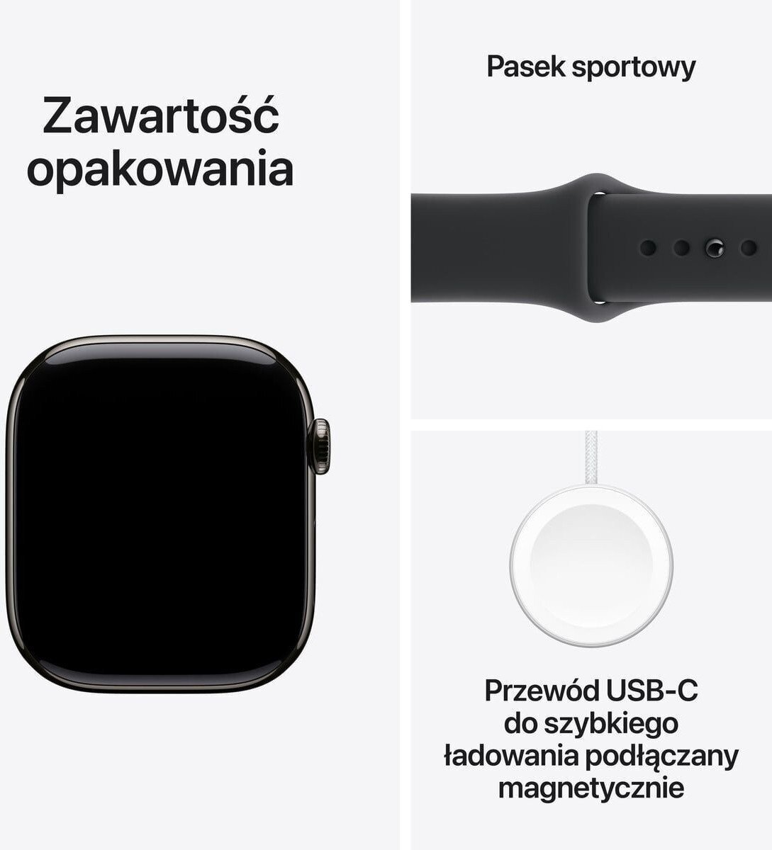 Smartwatch Apple Watch 11 GPS 42mm Jet Black Alu Sport Band M/L Czarny (MEQU4ZR/A) MEQU4ZR/A (0195950619034) Viedais pulkstenis, smartwatch
