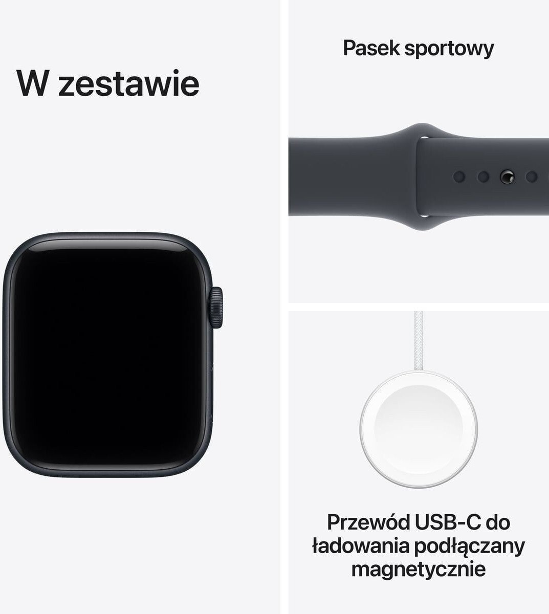 Smartwatch Apple Watch SE 3 GPS 40mm Midnight Alu Sport M/L Granatowy  (MEHC4QN/A) MEHC4QN/A (0195950387346) Viedais pulkstenis, smartwatch
