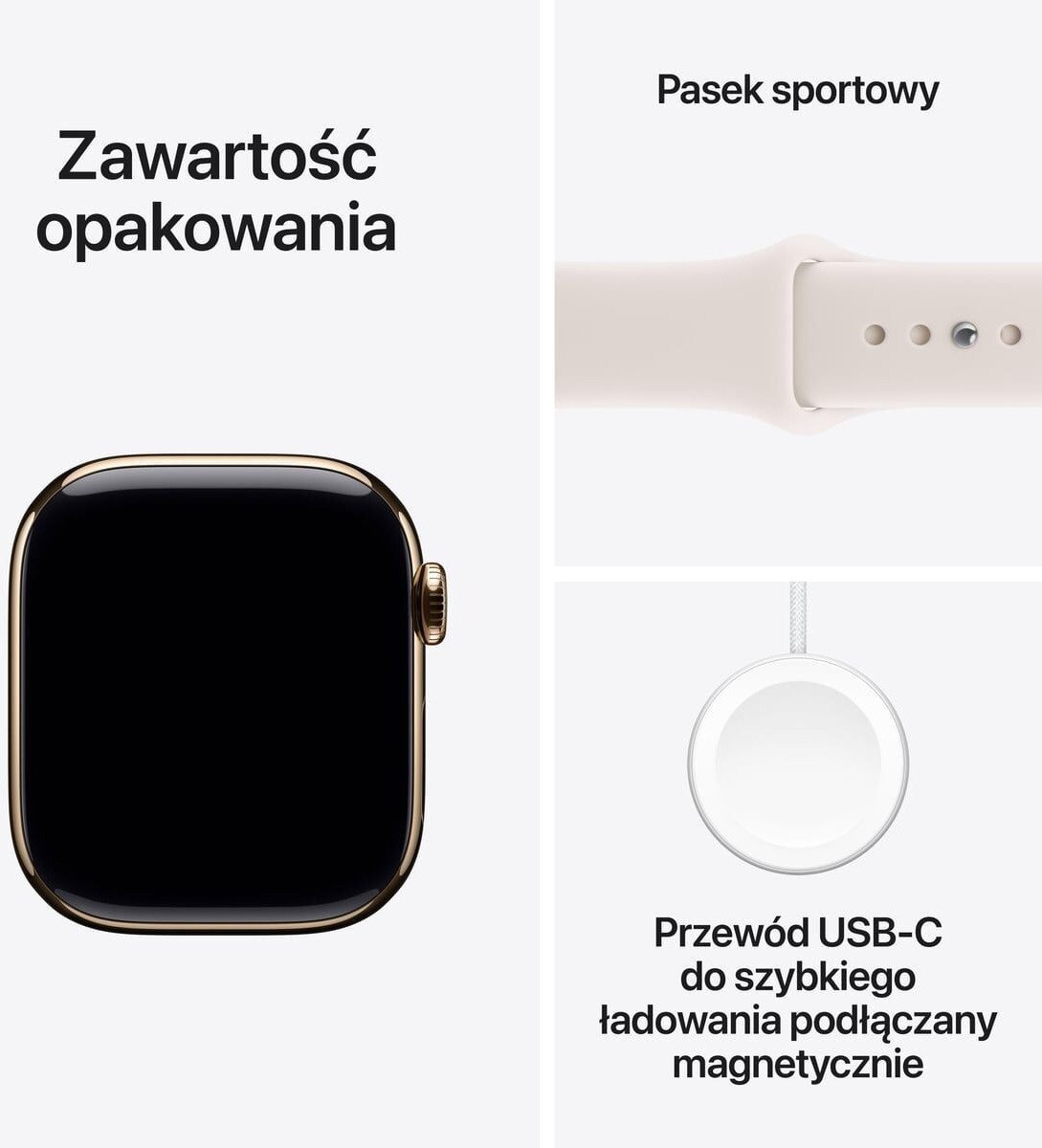 Smartwatch Apple Watch 11 GPS + Cellular 46mm Gold Titanium Sport Band S/M Rozowy  (MFD54ZR/A) MFD54ZR/A (0195950629576) Viedais pulkstenis, smartwatch