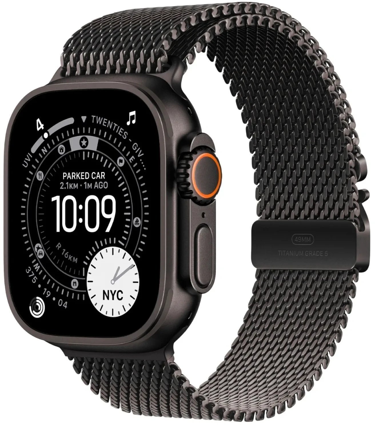 Smartwatch Apple Watch Ultra 3 GPS + Cellular 49mm Black Titanium / Titanium Milanese Loop M Czarny (MF1Q4QI/A) MF1Q4QI/A (195950610895) Viedais pulkstenis, smartwatch Smartwatch Apple Watch Ultra 3 GPS + Cellular 49mm Black Titanium / Titanium Milanese Loop M Czarny (MF1Q4QI/A) MF1Q4QI/A (195950610895) Viedais pulkstenis, smartwatch