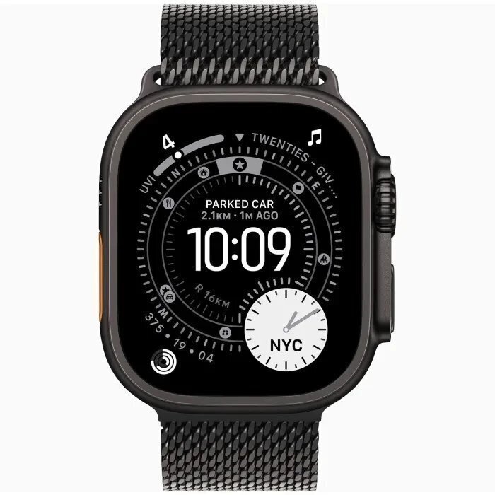 Smartwatch Apple Watch Ultra 3 GPS + Cellular 49mm Black Titanium / Titanium Milanese Loop M Czarny (MF1Q4QI/A) MF1Q4QI/A (195950610895) Viedais pulkstenis, smartwatch Smartwatch Apple Watch Ultra 3 GPS + Cellular 49mm Black Titanium / Titanium Milanese Loop M Czarny (MF1Q4QI/A) MF1Q4QI/A (195950610895) Viedais pulkstenis, smartwatch