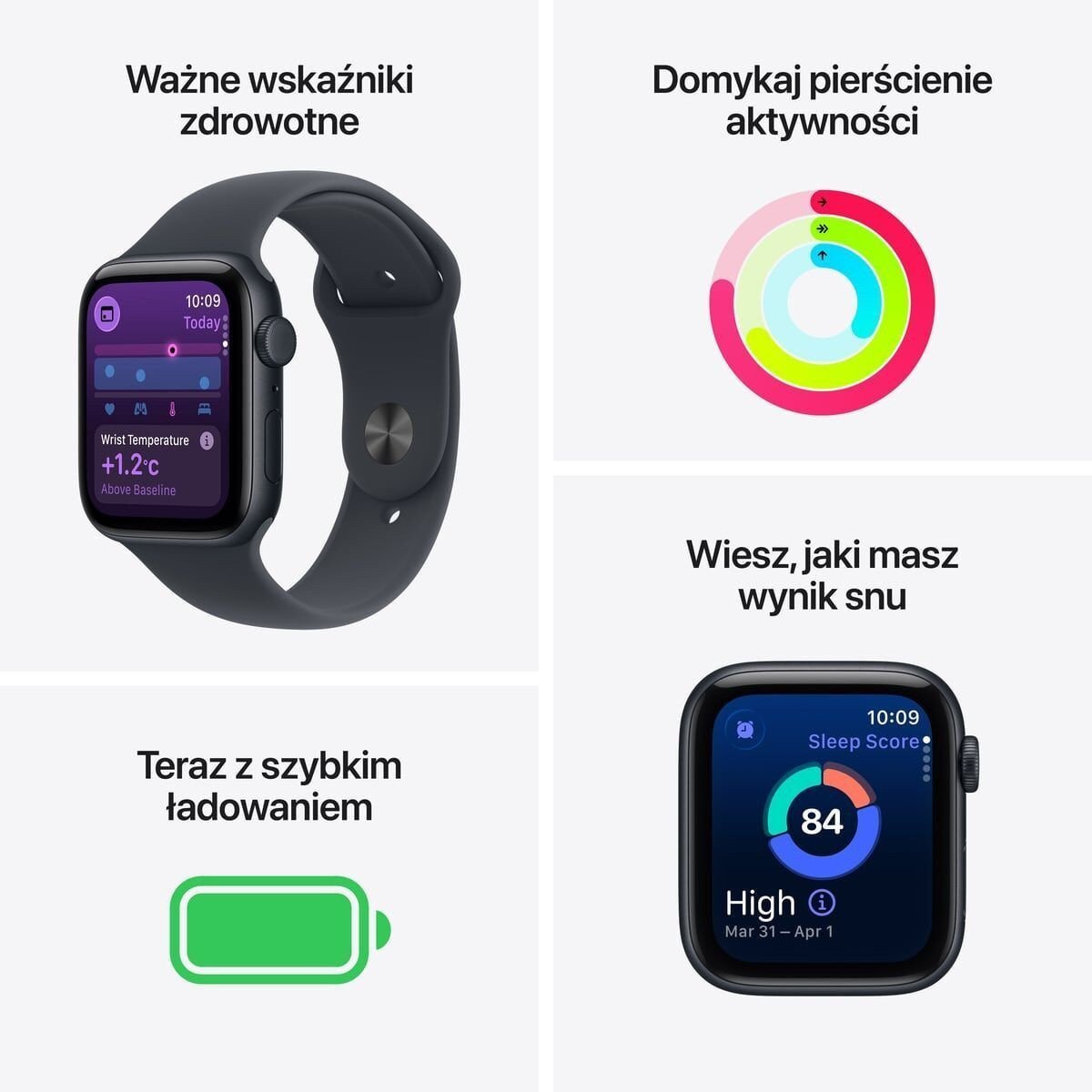Smartwatch Apple Watch SE 3 GPS 44mm Midnight Alu Sport M/L Granatowy (MEHQ4RK/A) 15599637 (195950646139) Viedais pulkstenis, smartwatch Smartwatch Apple Watch SE 3 GPS 44mm Midnight Alu Sport M/L Granatowy (MEHQ4RK/A) 15599637 (195950646139) Viedais pulkstenis, smartwatch