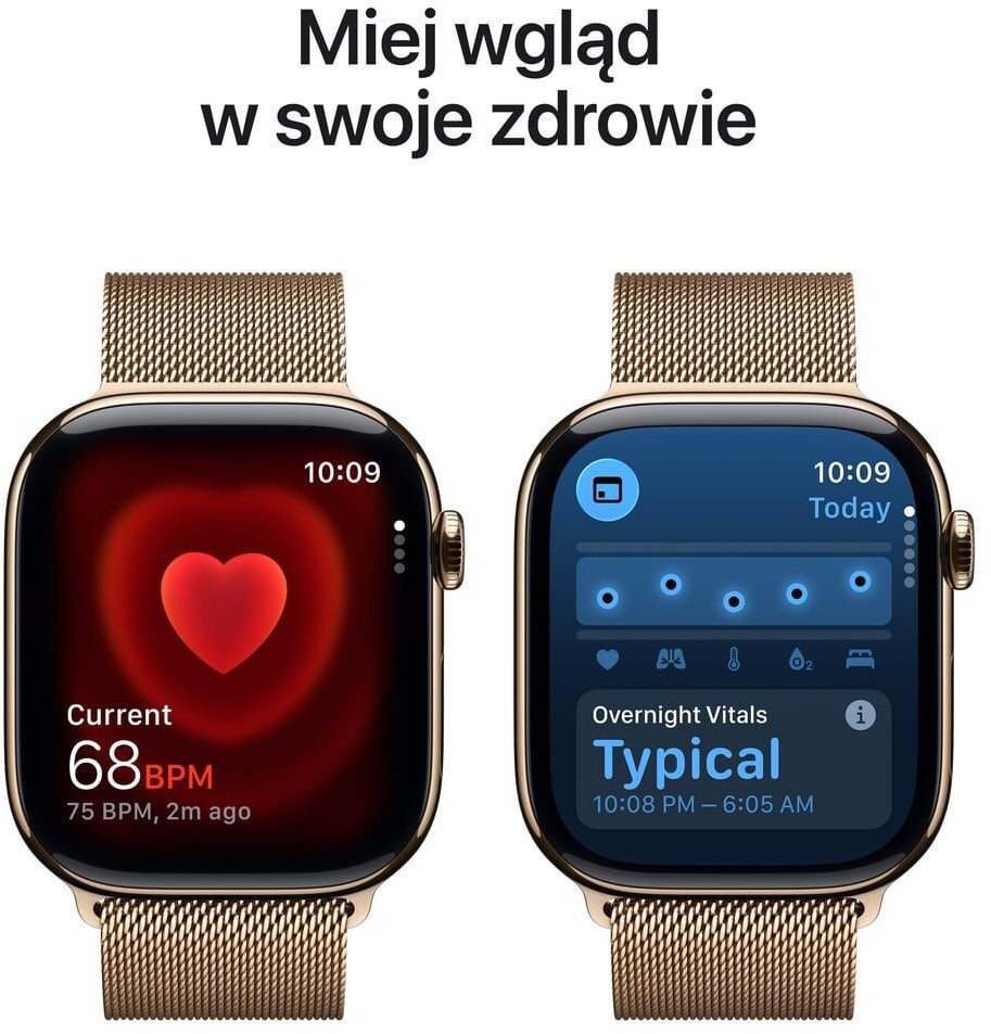 Smartwatch Apple Watch 11 GPS + Cellular 46mm Gold Titanium Milanese Loop S/M Zloty (MFD74ZR/A) MFD74ZR/A (0195950629590) Viedais pulkstenis, smartwatch Smartwatch Apple Watch 11 GPS + Cellular 46mm Gold Titanium Milanese Loop S/M Zloty (MFD74ZR/A) MFD74ZR/A (0195950629590) Viedais pulkstenis, smartwatch