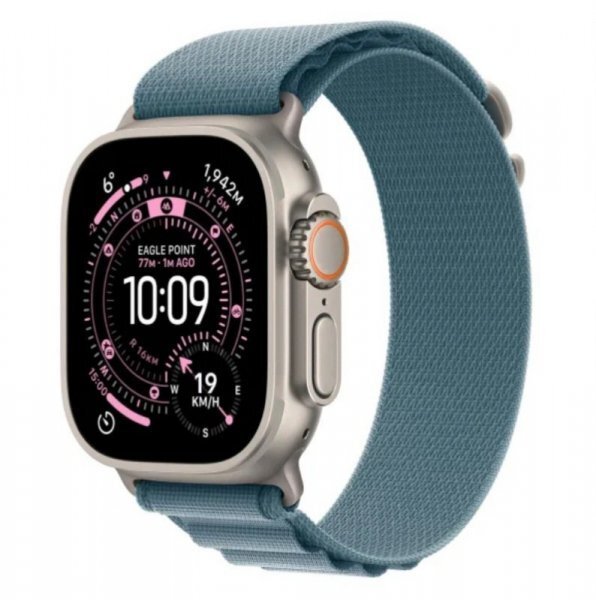 Smartwatch Apple Watch Ultra 3 GPS + Cellular 49mm Natural Titanium / Alpine Loop S Niebieski (MEWK4QP/A) MEWK4QP/A (195950608960) Viedais pulkstenis, smartwatch Smartwatch Apple Watch Ultra 3 GPS + Cellular 49mm Natural Titanium / Alpine Loop S Niebieski (MEWK4QP/A) MEWK4QP/A (195950608960) Viedais pulkstenis, smartwatch