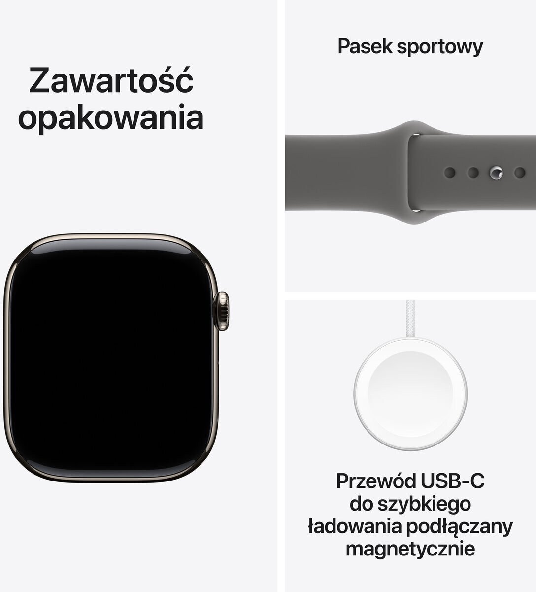 Smartwatch Apple Watch 11 GPS + Cellular 46mm Natural Titanium Sport Band M/L Grafitowy (MFCX4MP/A) MFCX4MP/A (195950629712) Viedais pulkstenis, smartwatch Smartwatch Apple Watch 11 GPS + Cellular 46mm Natural Titanium Sport Band M/L Grafitowy (MFCX4MP/A) MFCX4MP/A (195950629712) Viedais pulkstenis, smartwatch