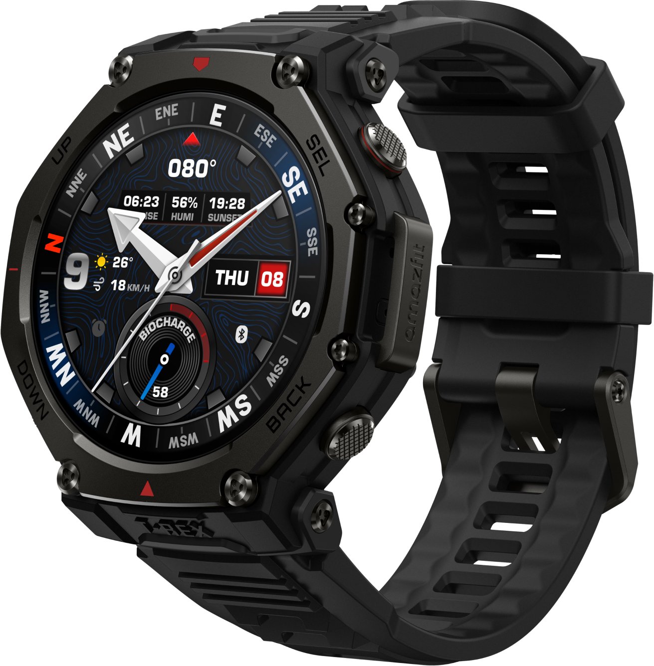 Amazfit T-Rex 3 Pro 44mm Tactical Black, W2548GL5N (6972596109655) Viedais pulkstenis, smartwatch