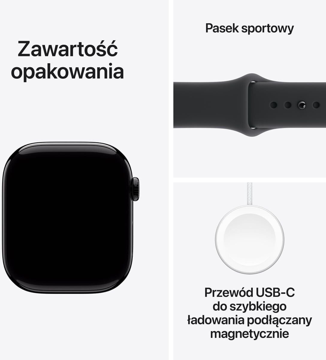 Smartwatch Apple Watch 11 GPS 46mm Jet Black Alu Sport Band M/L Czarny  (MEUX4MP/A) MEUX4MP/A (195950631807) Viedais pulkstenis, smartwatch