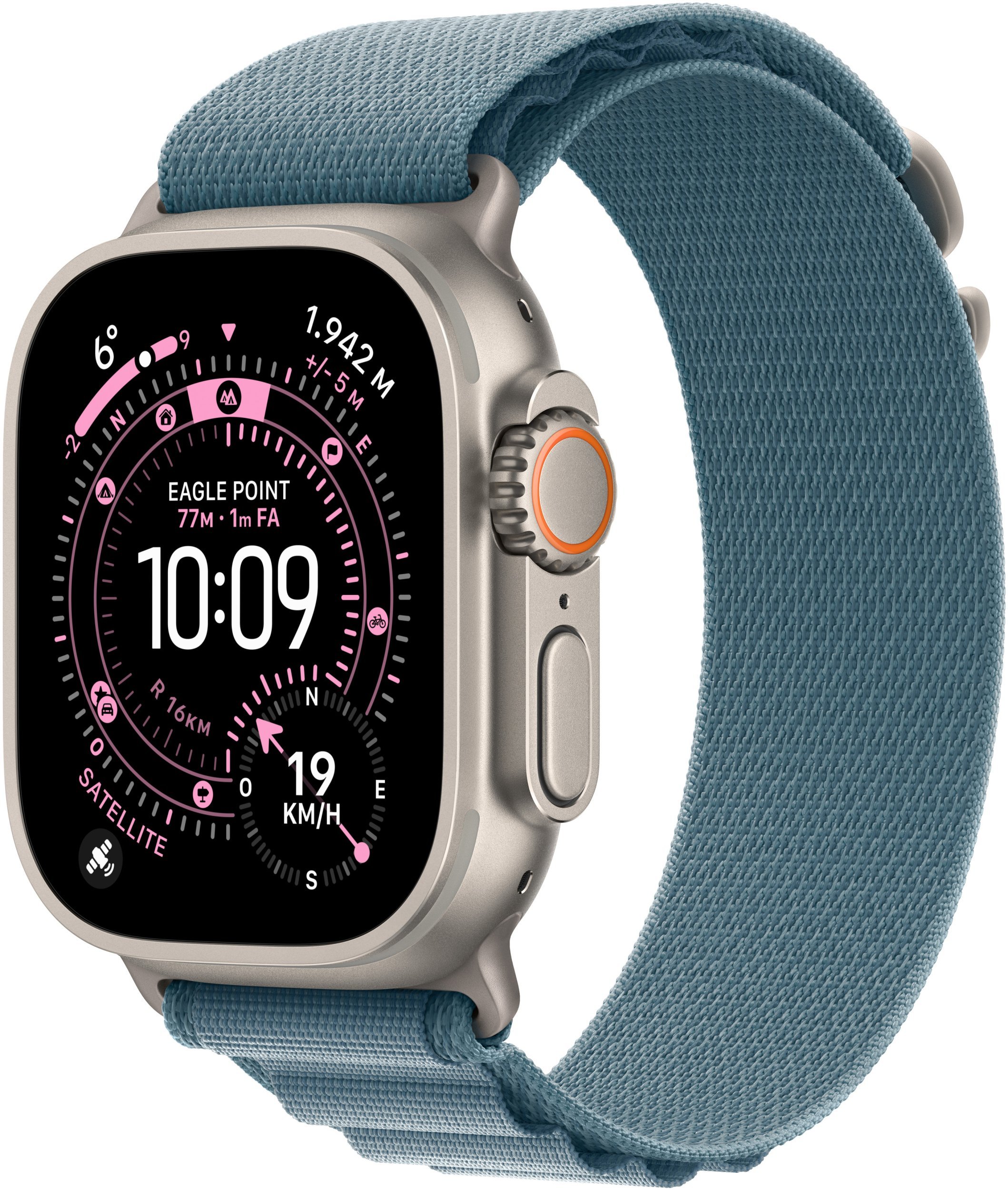 Smartwatch Apple Watch Ultra 3 GPS + Cellular 49mm Natural Titanium / Alpine Loop M Niebieski (MEWM4QP/A) MEWM4QP/A (195950609097) Viedais pulkstenis, smartwatch Smartwatch Apple Watch Ultra 3 GPS + Cellular 49mm Natural Titanium / Alpine Loop M Niebieski (MEWM4QP/A) MEWM4QP/A (195950609097) Viedais pulkstenis, smartwatch