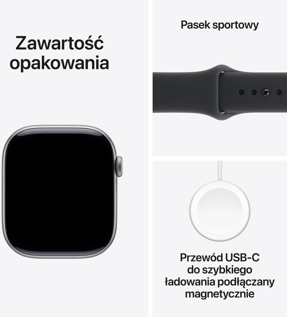 Smartwatch Apple Watch 11 GPS 42mm Space Grey Alu Sport Band M/L Czarny (MEQX4RK/A) 15769404 (195950619065) Viedais pulkstenis, smartwatch Smartwatch Apple Watch 11 GPS 42mm Space Grey Alu Sport Band M/L Czarny (MEQX4RK/A) 15769404 (195950619065) Viedais pulkstenis, smartwatch