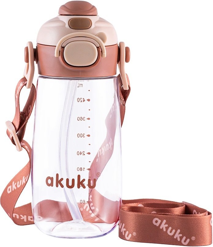 Akuku Bidon ze slomka szkolny  mocha