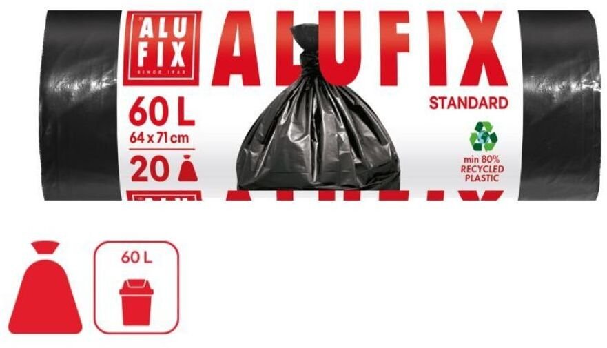 Alufix Worki na smieci HDPE 60l