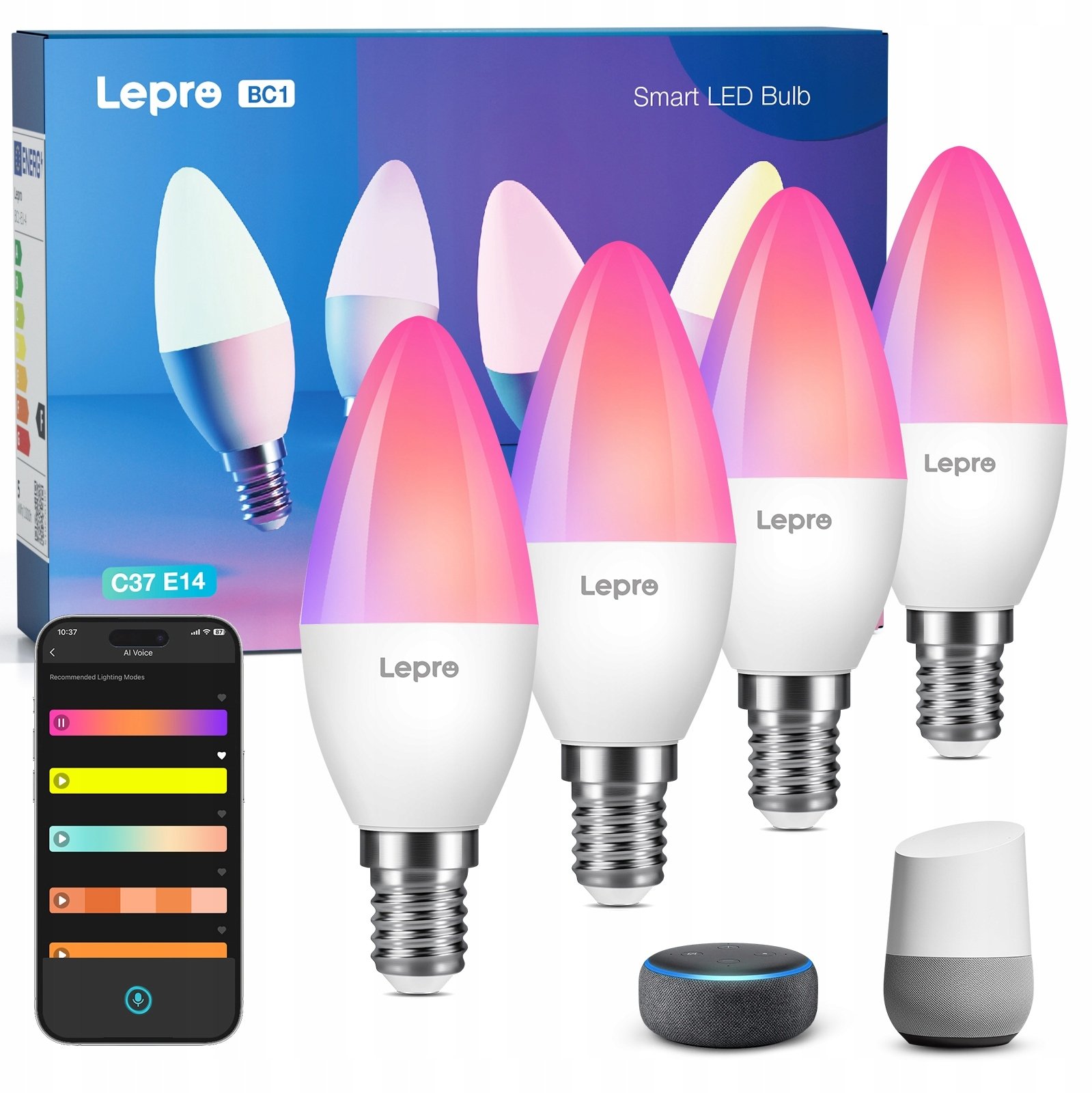 AB Zarowka LED LEPRO C37 RGBCW