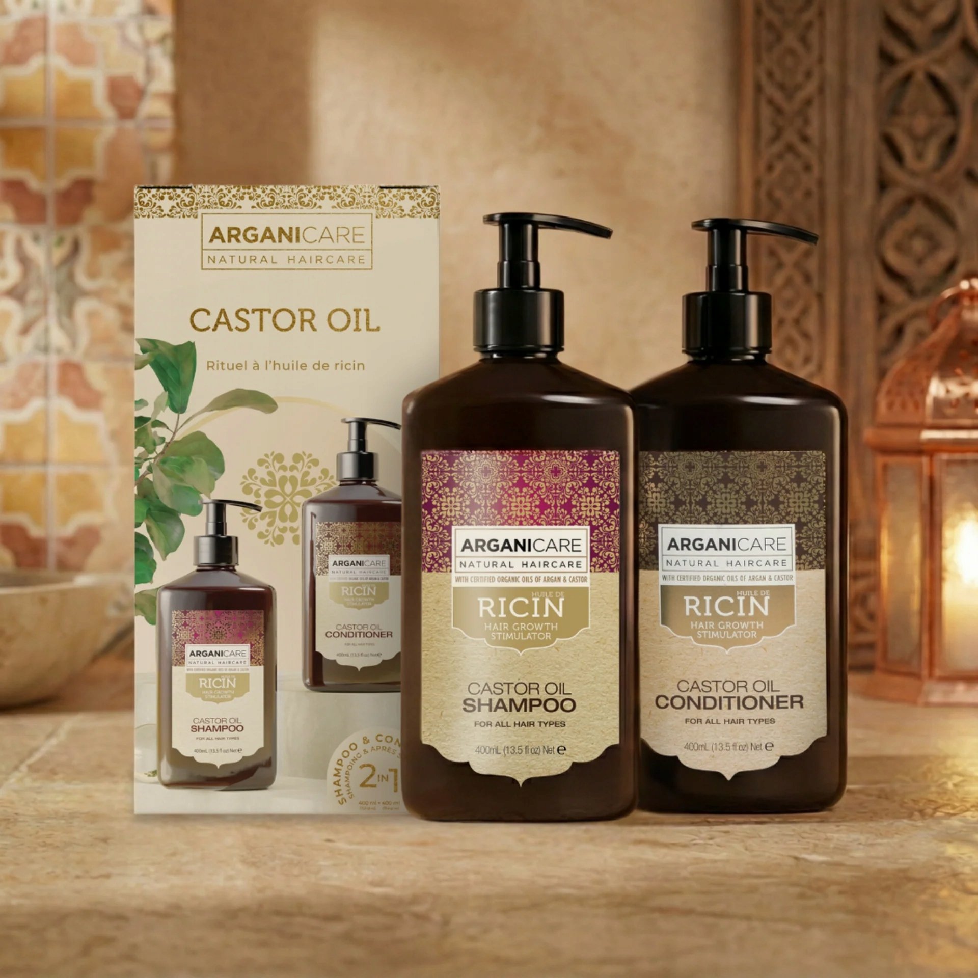 Arganicare Set : Ricin  Hair Shampoo