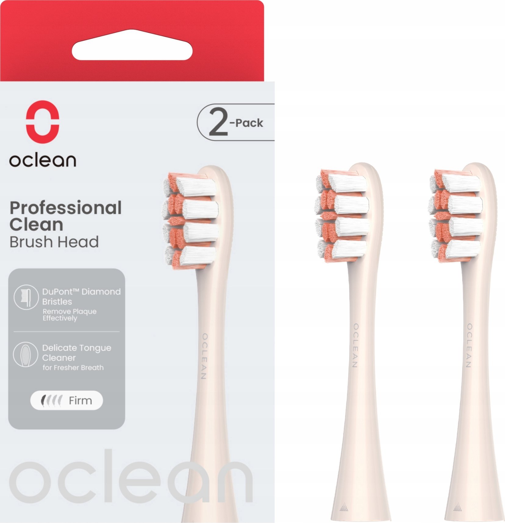Oclean Plaque Control Brush Head 2-pk P1C8 X Pro Digital Gold mutes higiēnai