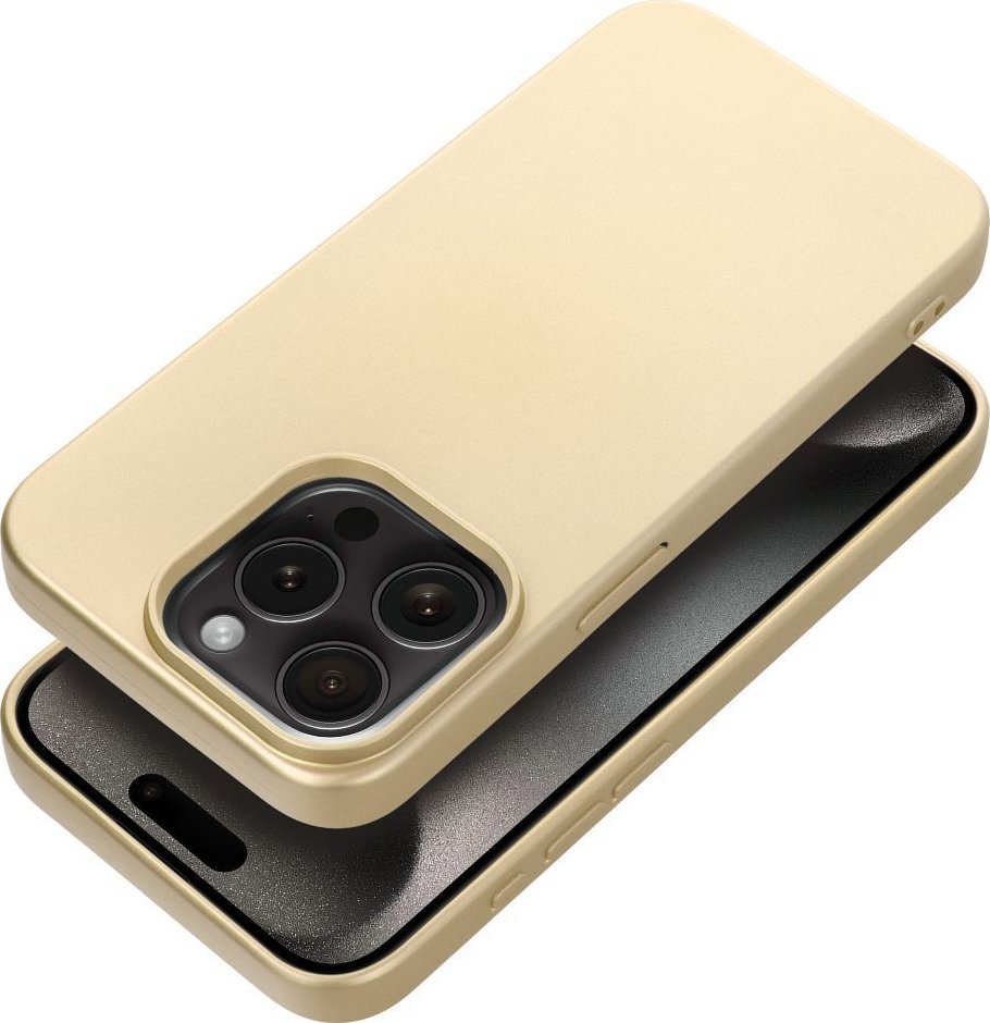 OEM Futeral METALLIC do IPHONE 15 Pro zloty 13844366 (5903396213274) maciņš, apvalks mobilajam telefonam OEM Futeral METALLIC do IPHONE 15 Pro zloty 13844366 (5903396213274) maciņš, apvalks mobilajam telefonam