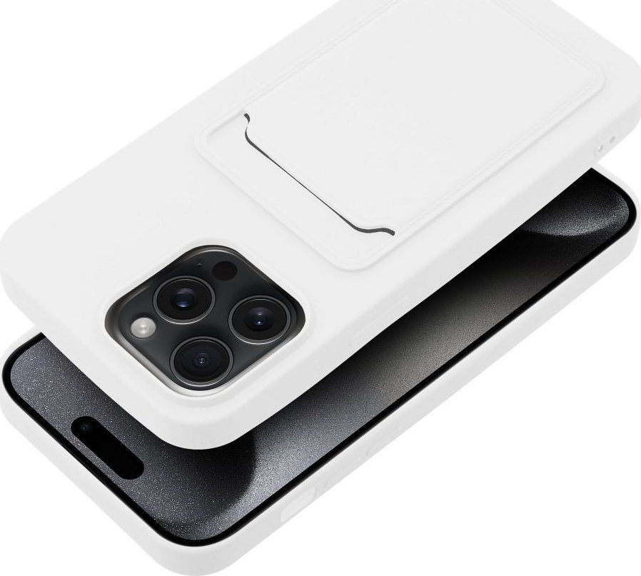 OEM Futeral CARD CASE do IPHONE 15 Pro Max bialy 13844537 (5903396217357) maciņš, apvalks mobilajam telefonam OEM Futeral CARD CASE do IPHONE 15 Pro Max bialy 13844537 (5903396217357) maciņš, apvalks mobilajam telefonam