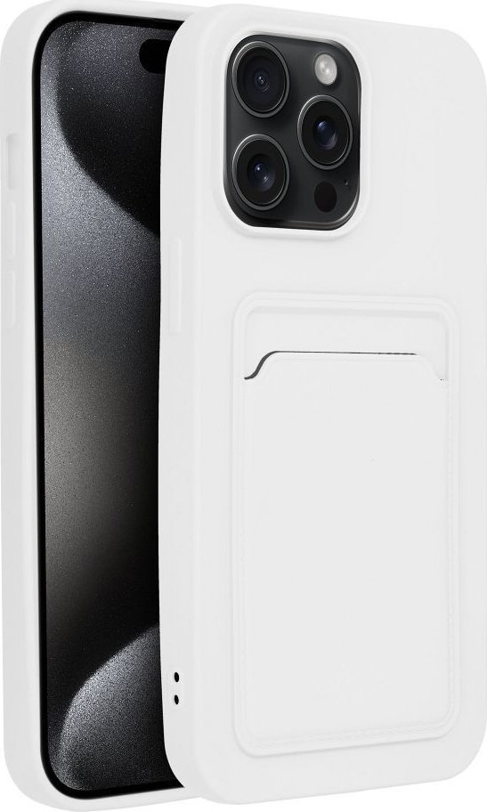 OEM Futeral CARD CASE do IPHONE 15 Pro Max bialy 13844537 (5903396217357) maciņš, apvalks mobilajam telefonam OEM Futeral CARD CASE do IPHONE 15 Pro Max bialy 13844537 (5903396217357) maciņš, apvalks mobilajam telefonam