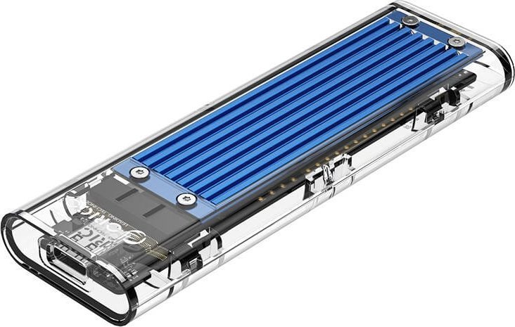 Orico M.2 SDD Enclosure Orico, NVME, USB-C 3.1 Gen.2, 10Gbps (Blue) cietā diska korpuss