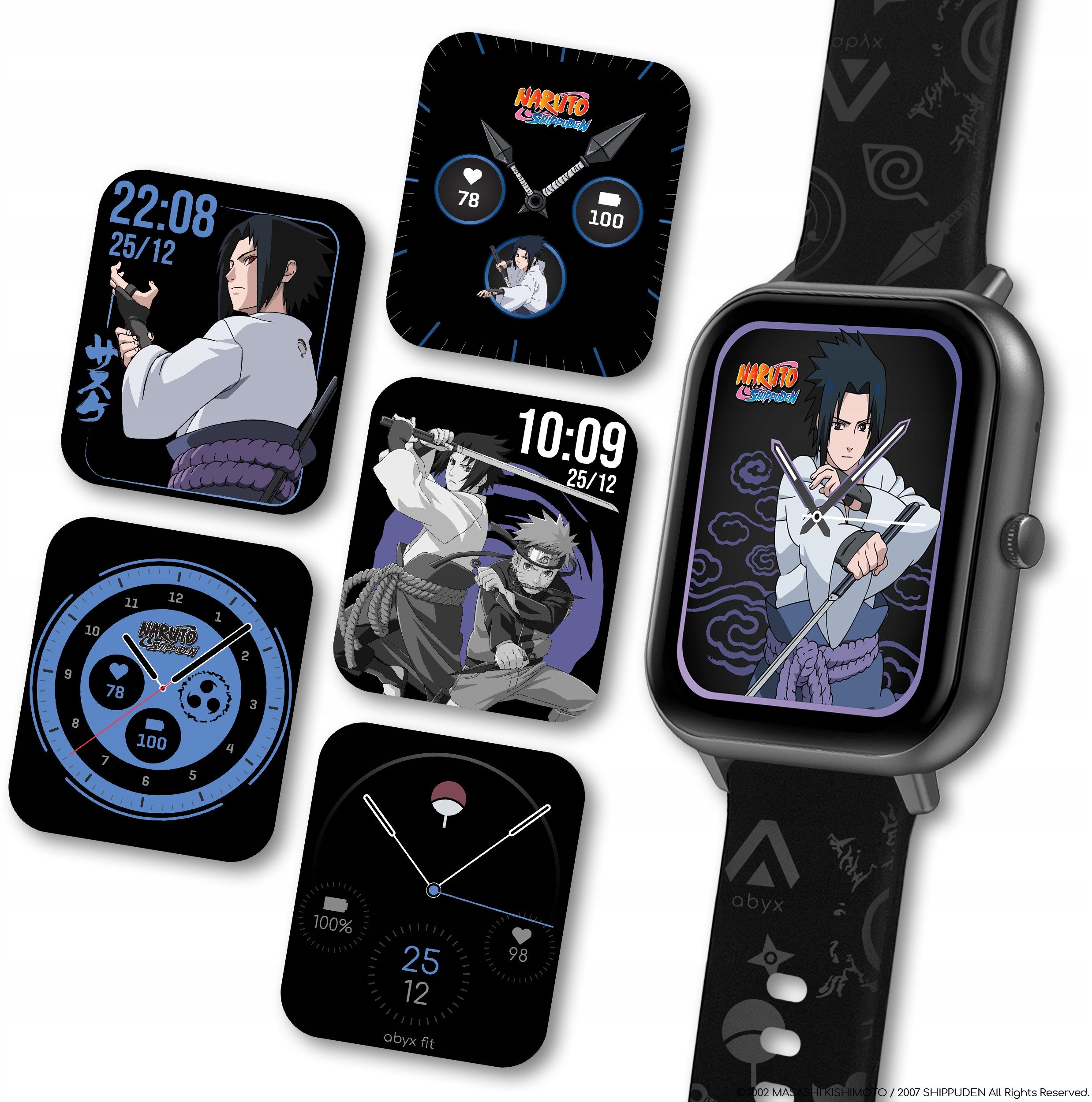 abyx Smartwatch Fit Touch 3 Sasuke Uchiwa space grau Viedais pulkstenis, smartwatch abyx Smartwatch Fit Touch 3 Sasuke Uchiwa space grau Viedais pulkstenis, smartwatch