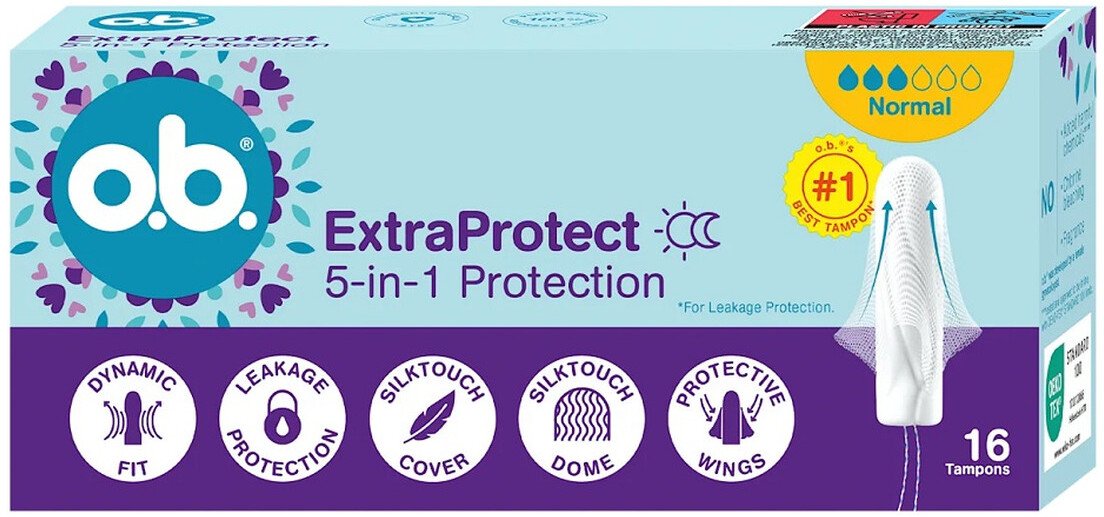 O.B Tampony ExtraProtect Normal 16szt